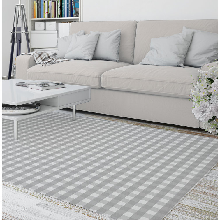 Gracie Oaks Edmonton Plaid Gray Area Rug Wayfair